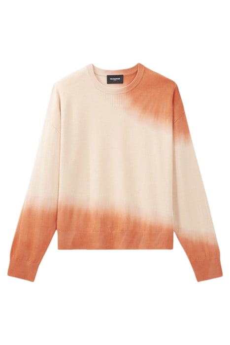 TYE AND DYE ROUND NECK SWEATER PEACH 5