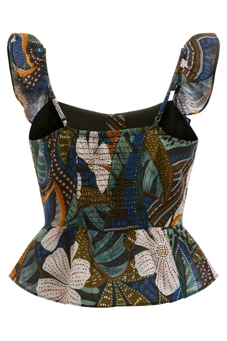 SL CARINE PEPLUM TOP TROPICAL TRAVELER 5