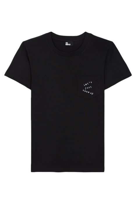 SHORT-SLEEVED MONOCHROME SCREEN PRINT T-SHIRT BLACK 5