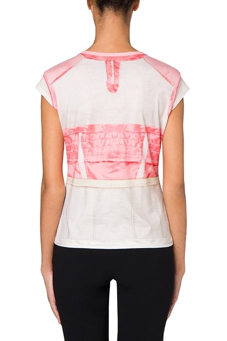 INSIDE OUT TROMPE-L'ŒIL JERSEY T-SHIRT PINK 2