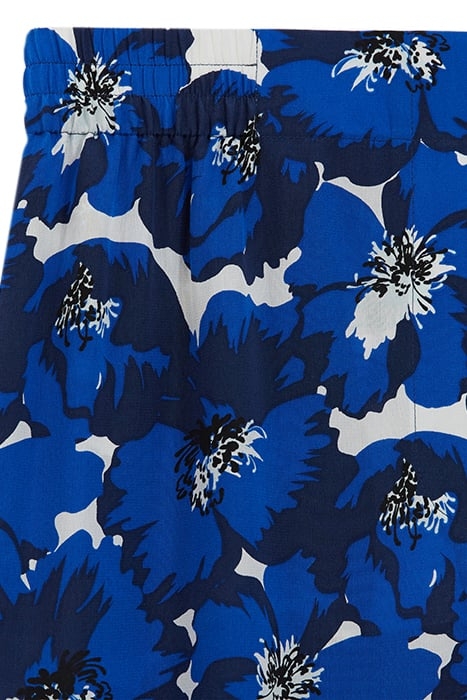 WIDE LEG ELASTIC WAIST TROUSERS BLUE 2