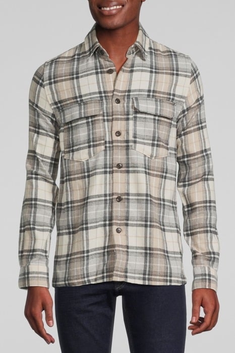 MINK CHECKED MOTIF REGULAR SHIRT MINK 1