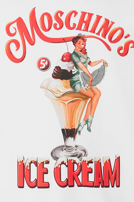 MOSCHINO'S ICE CREAM COTTON SWEATSHIRT WHITE 4