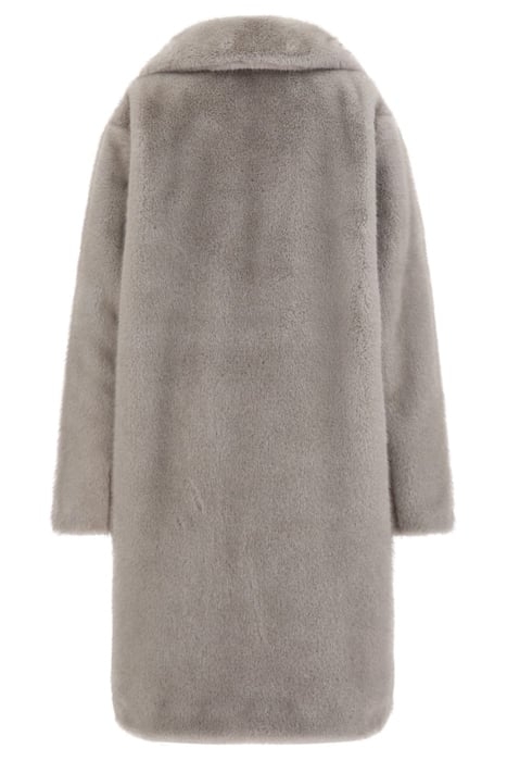 BIANCA FAUX FUR COAT GREY PEARL MULTI 5
