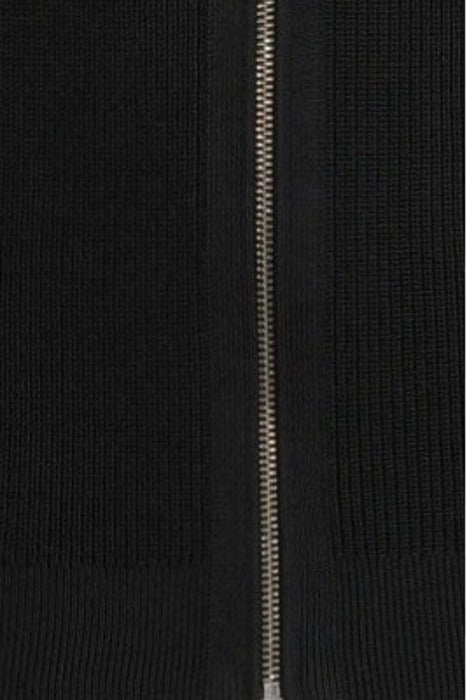 BLACK KNIT ZIP-COLLAR CARDIGAN BLACK 5