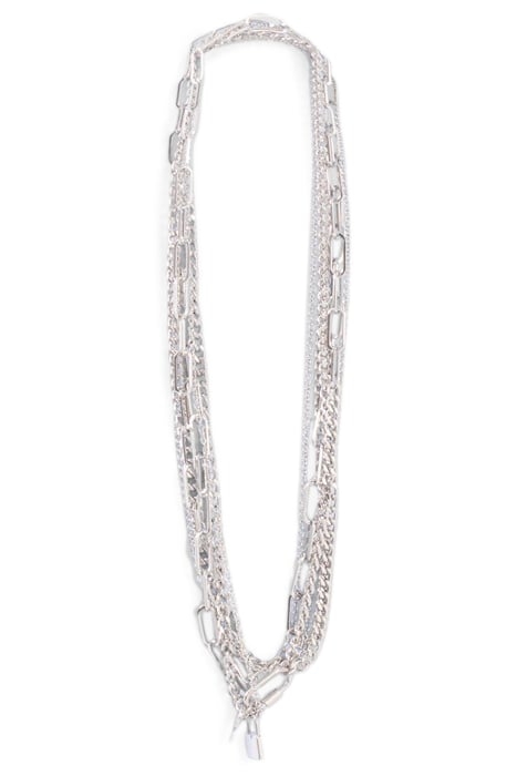 MIXED LINK AND PADLOCK ADJUSTABLE LONG NECKLACE 1