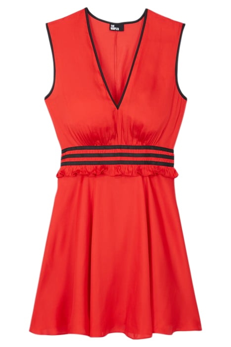 SHORT SLEEVELESS DRESS RED 1