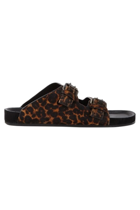 LEOPARD POUCH LEATHER SANDALS LEOPARD 1