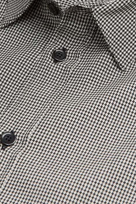 FEATHER PRINT SHIRT BLACK WHITE 7