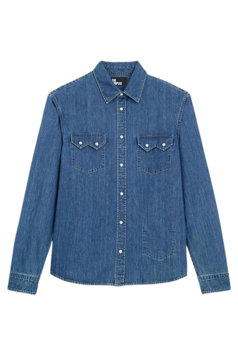 WESTERN BLUE DENIM SHIRT BLUE DENIM 5
