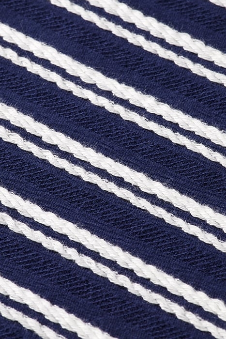 STRUCTURED STRIPE POCKET T-SHIRT NAVY BLUE/ WHITE 7