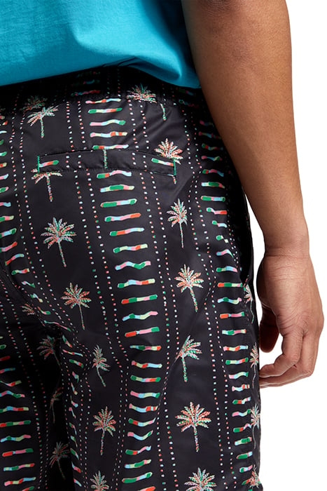 MID LENGTH SWIM SHORT ALL OVER PRINT MULTI PALMTREES 7