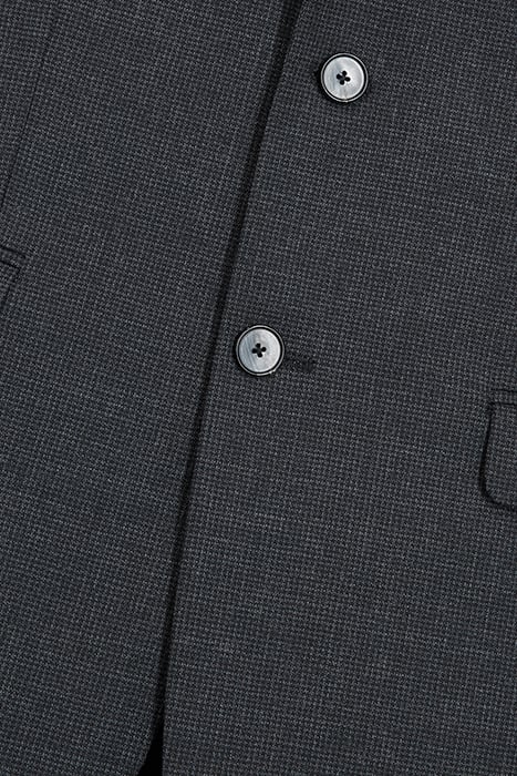 MICRO HOUNDSTOOTH PATTERN SUIT JACKET BLACK 2
