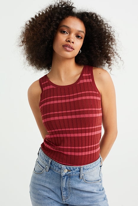 KNITTED PULLOVER LIGHT RED 1