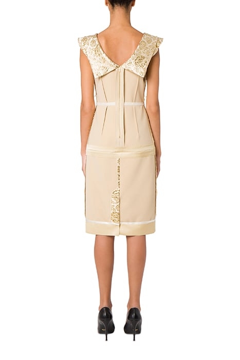 INSIDE OUT CREPE DRESS BEIGE 2