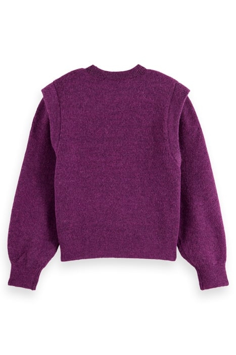 SHOULDER DETAIL CREW NECK PULLOVER BOYSENBERRY 4
