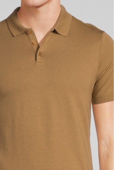 CAPPUCCINO COTTON MODAL POLO SHIRT CAPPUCINO 4