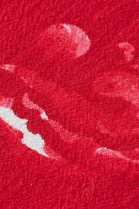 COTTON ALL OVER PRINTED SHIRT RED SMOOTH SALING AOP 3