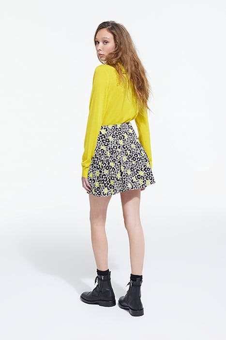 WILD BLOSSOM WHITE SHORT RUFFLE SKIRT ECRU / YELLOW 4