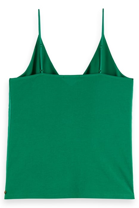 JERSEY TANK WITH WOVEN FRONT PINE TREE 5