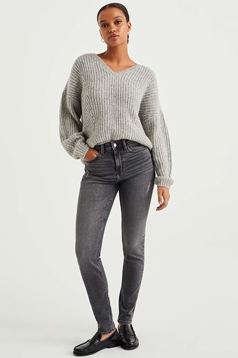 5POCKET HIGH WAIST DARK GREY 3