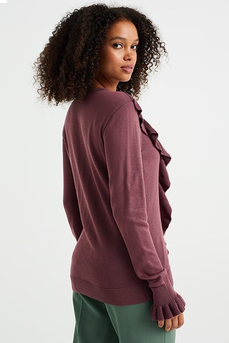 KNITTED PULLOVER DARK PURPLE 2