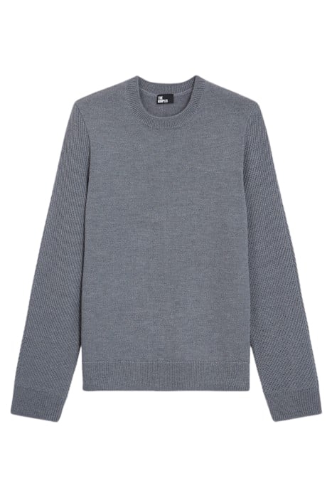 ROUND NECK SWEATER WITH POINT DETAILS ON THE SIDE MIDDLE GRE 5