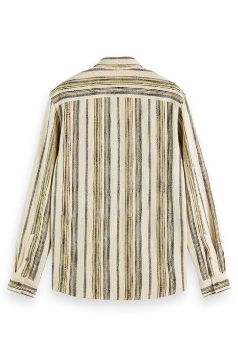 BASKET WEAVE GRADIENT STRIPE SHIRT YELLOW BLUE STRIPE 2