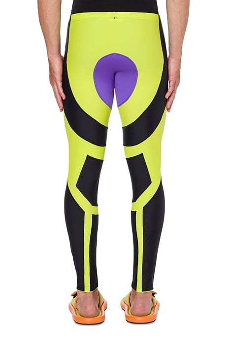 MOSCHINO SURF LOGO LYCRA LEGGINGS BLACK 2