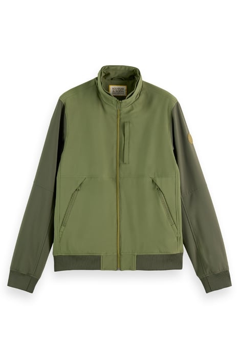HOODED COLOURBLOCK JACKET ARMY 1