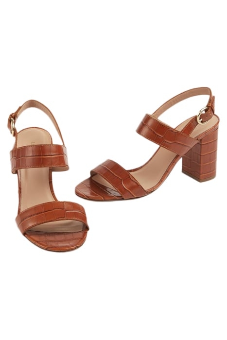 RAYA CROC EFFECT SANDAL TAN 3