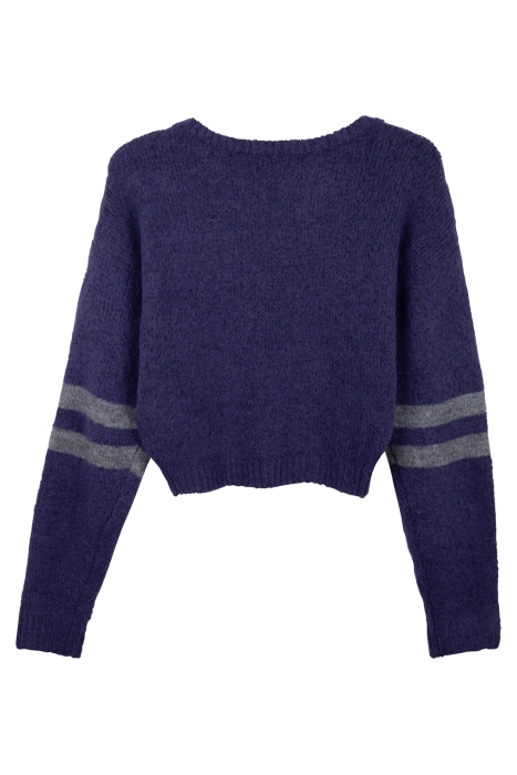 GIRLS’ PURPLE KNIT CROPPED SWEATER 2
