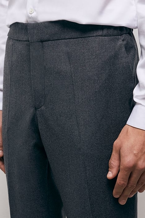 SUIT TROUSERS WITH ELASTIC BELT GREY 5