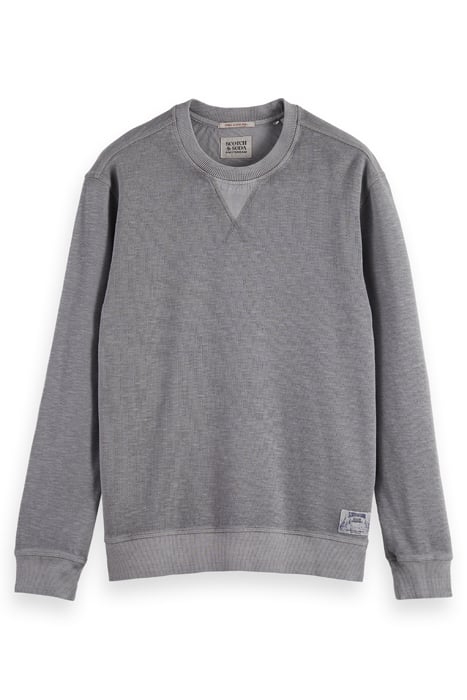 GARMENT-DYED STRUCTURED SWEATSHIRT SEAL GREY 1