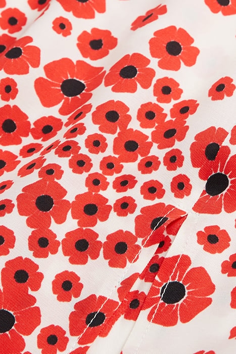 LONG DRESS WITH SQUARE NECKLINE RED / WHITE 5