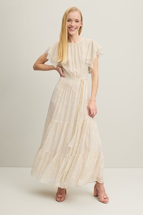 DR LIV JAQUARD MAXI DRESS CREAM 1