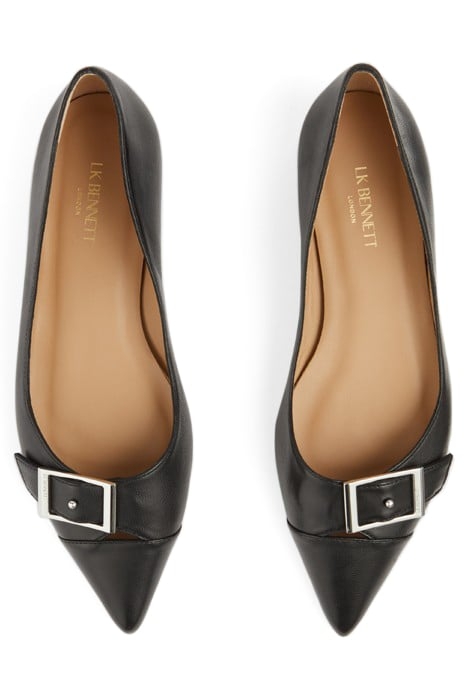 BRYNN CURVED BALLERINA SHOES BLACK 3