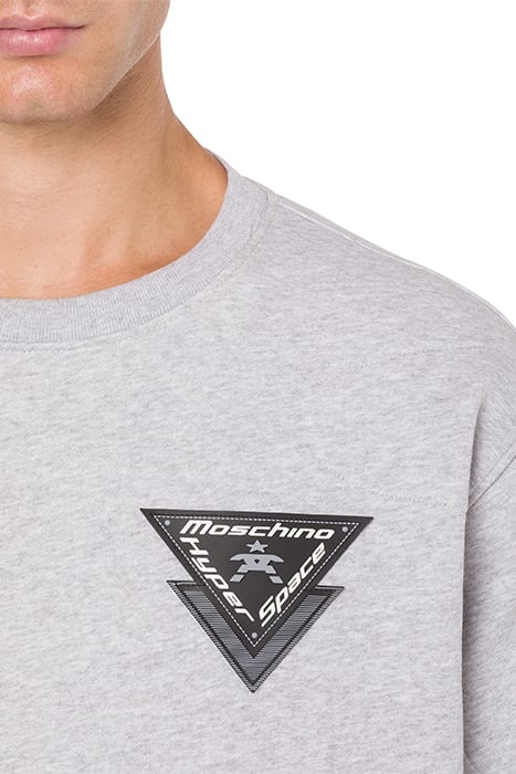 MOSCHINO HYPER SPACE COTTON SWEATSHIRT GREY 4
