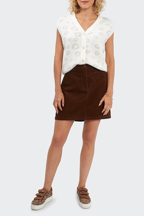 CHESTNUT CORDUROY SHORT SKIRT CHESTNUT 3