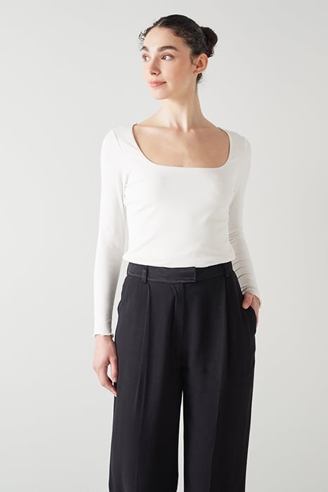 TJ MAY - SQUARE NECK IVORY 1