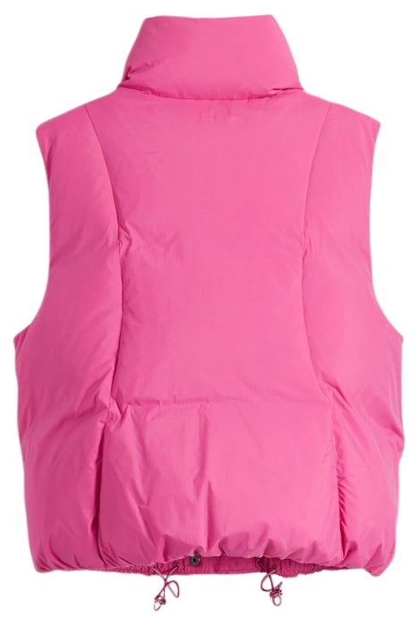 PILLOW PUFFER GILET IN PINK 4
