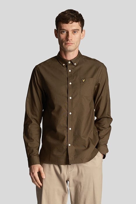 REGULAR FIT LIGHT WEIGHT OXFORD SHIRT OLIVE 1