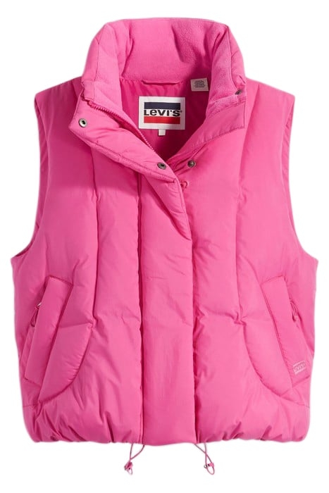 PILLOW PUFFER GILET IN PINK 3
