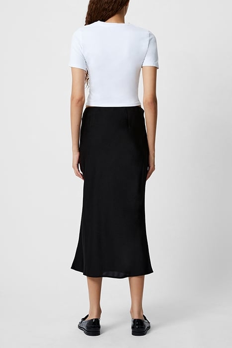 SATIN SLIP MIDI SKIRT BLACK 2