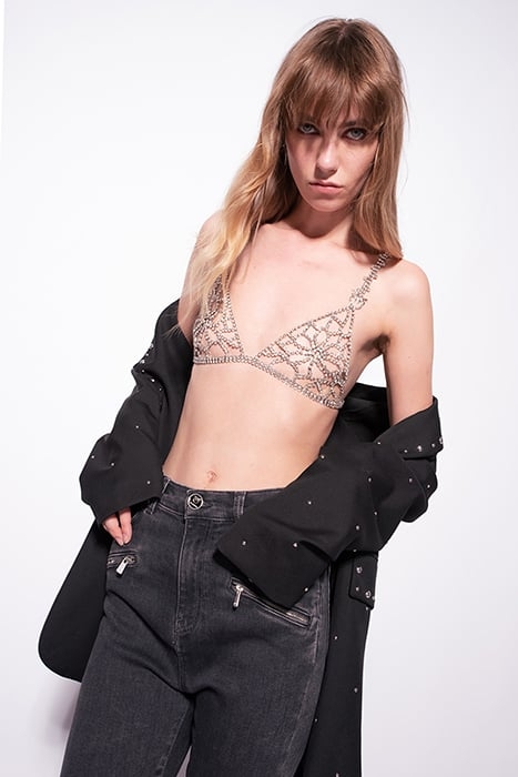 ROCHELLE TRIANGOLO CATENA STRASS NICKEL/CRYSTAL 1