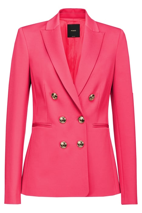 ALEXIA GIACCA PUNTO STOFFA SCUBA CON BOTTONI METALLO RASPBER 4