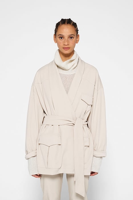 WORKER JACKET CREPE LIGHT SAFARI 1