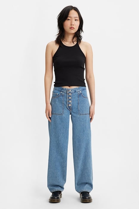 REVERSIBLE FLARED JEANS BLUE 3