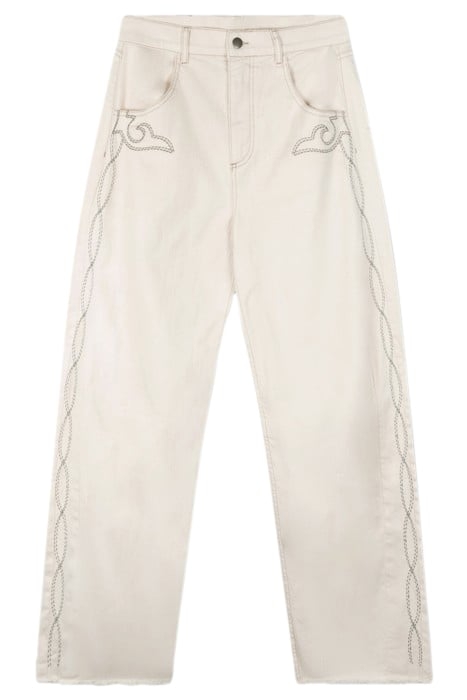 HORSE RIDING TWILL PANTS ECRU 3