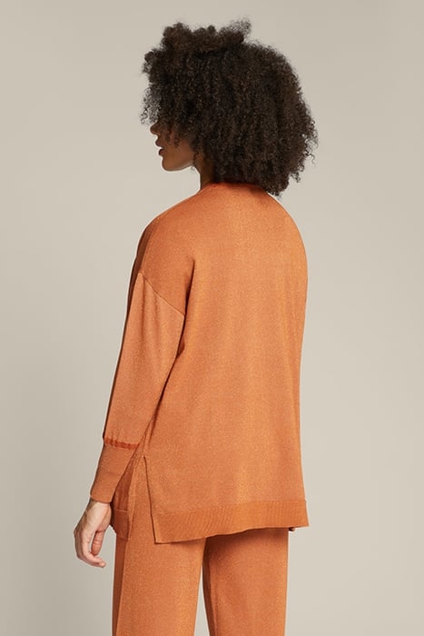 LUREX ECOVERO™ VISCOSE CARDIGAN ORANGE 2